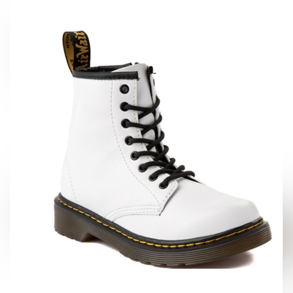 NEW! Dr. Martens 1460 8-Eye Boot - Little Kid - White sz 7 NWT Price Firm - Picture 2 of 11